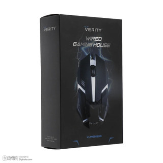 ماوس گیمینگ وریتی مدل V-MS5123G، سیمی با کابل USB، حسگر اپتیکال ۲۴۰۰ DPI، طراحی برای هر دو دست، نورپردازی RGB