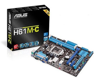 مادربرد ایسوس H61M-C با پردازنده Pentium G2030 3.00GHz، معماری Ivy Bridge 22 نانومتری، پشتیبانی از حافظه DDR3 تا ۱۶ گیگ، خروجی VGA و DVI-D