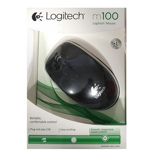 ماوس لاجیتک M100 استوک، ۳ کلید اصلی، کابل ۱۸۰ سانتی متری، Plug & Play بدون نیاز به نرم افزار، کیفیت ساخت عالی